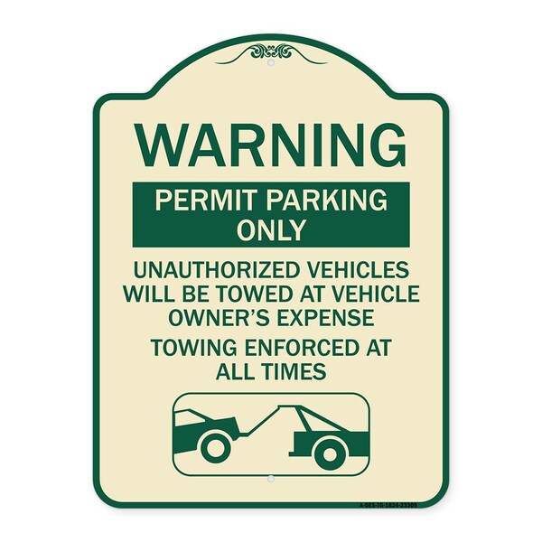 Permit Parking Only Unauthorized Vehicles Will Be Towed at Vehicle Owners Expense To, TG-1824-23309